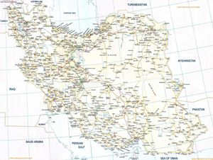Carte routière Iran
