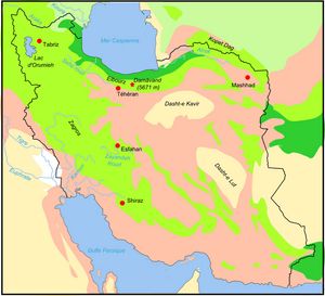 Carte végétation Iran