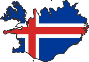 Carte drapeaux Islande