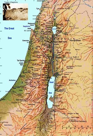 Carte relief Israël