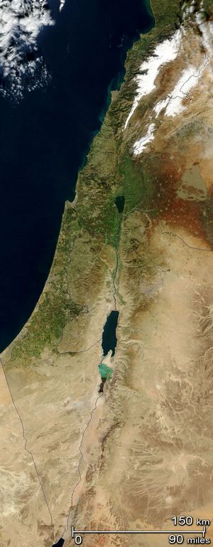 Carte satellite Israël