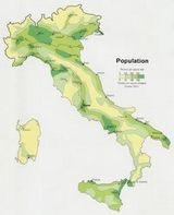 Carte densité population Italie