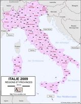 Carte départements Italie