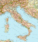 Carte géographique Italie