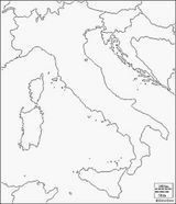 Carte noir et blanc Italie