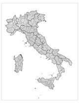 Carte Italie vierge départements