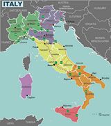 Carte régions Italie couleur