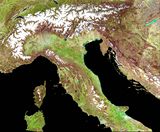 Carte satellite Italie