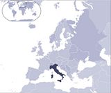 Situer Italie sur carte du monde