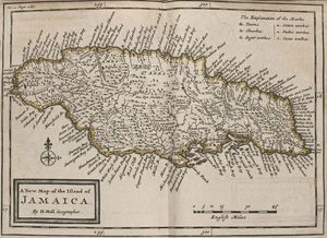 Ancienne carte Jamaïque
