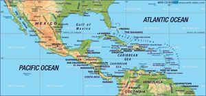 Carte frontières Jamaïque