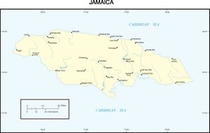 Carte grande villes Jamaïque