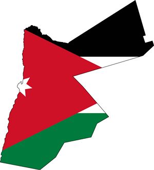Carte drapeaux Jordanie