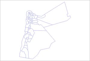 Carte Jordanie vierge départements