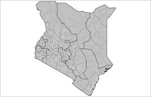 Carte départements Kenya