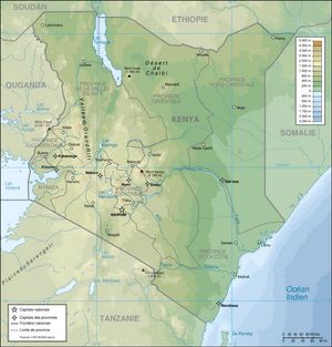 Carte relief Kenya