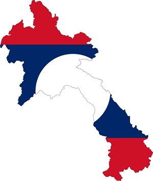 Carte drapeaux Laos