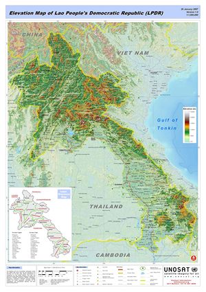 Carte géographique Laos