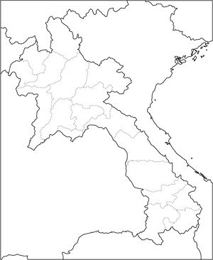 Carte Laos vierge