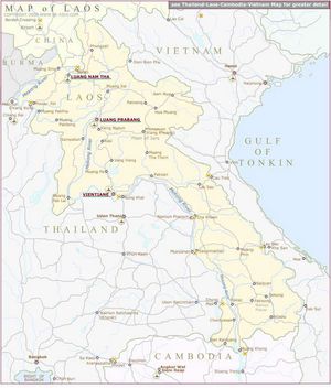 Grande carte Laos