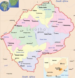 Carte Lesotho
