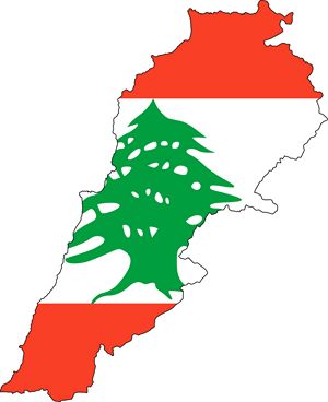 Carte drapeaux Liban
