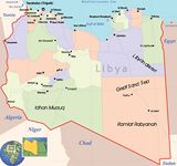Carte politique de Lybie