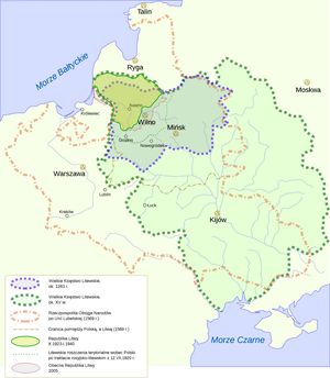Carte historique Lituanie