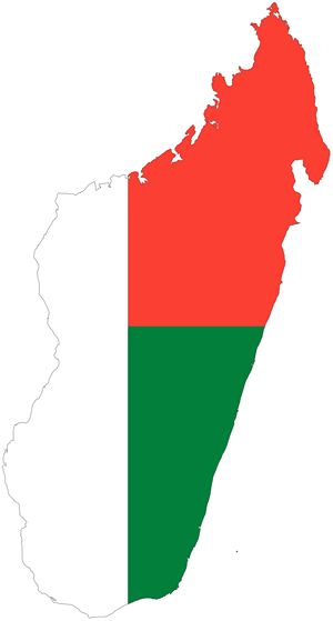 Carte drapeaux Madagascar