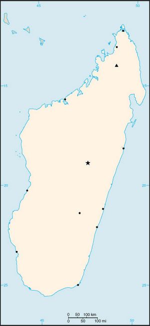 Carte Madagascar vierge