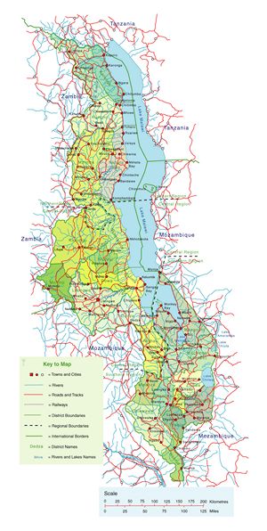 Grande carte Malawi