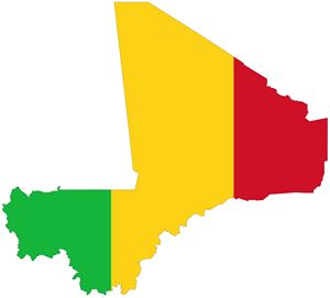 Carte drapeaux Mali