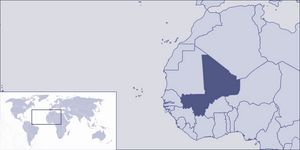 Localiser Mali sur carte du monde