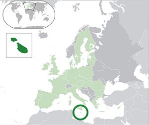 Localiser Malte sur carte du monde