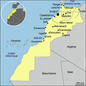 Carte des fleuves Maroc