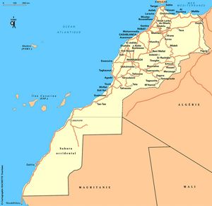 Carte routes du maroc