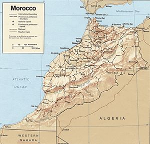 Carte physique Maroc
