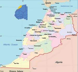 Carte politique Maroc