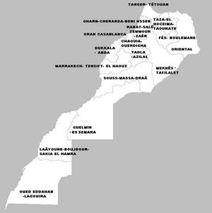 Carte région vierge Maroc
