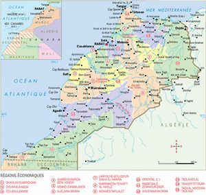 Carte régions économiques Maroc