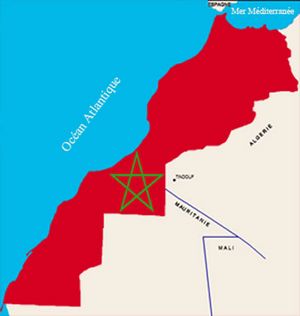 Carte drapeau Maroc