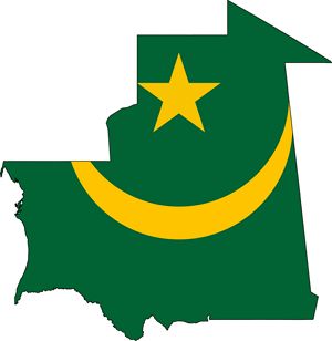 Carte drapeaux Mauritanie