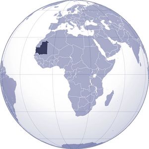 Localiser Mauritanie sur carte du monde