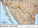 Carte frontières Mexique