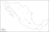 Carte Mexique vierge