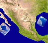 Carte satellite Mexique