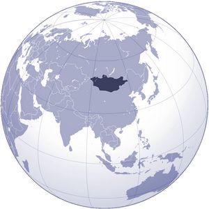 Localiser Mongolie sur carte du monde
