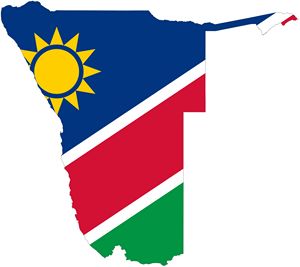 Carte drapeaux Namibie