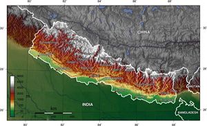 Carte topographique Népal