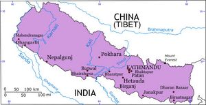 Carte des villes Népal